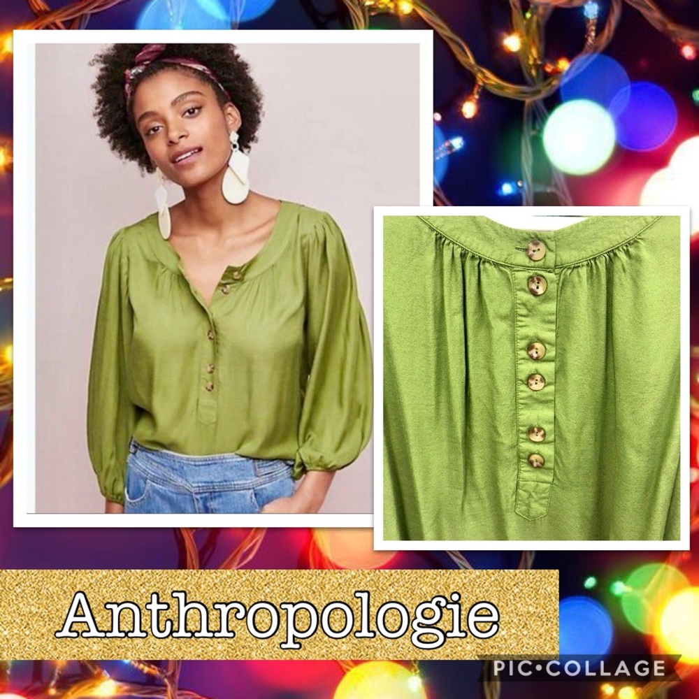 Maeve 3/4 sleeve top buttun blouse